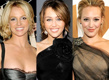 Britney Spears, Miley Cyrus, Hilary Duff Britney Spears, Miley Cyrus, Hilary Duff